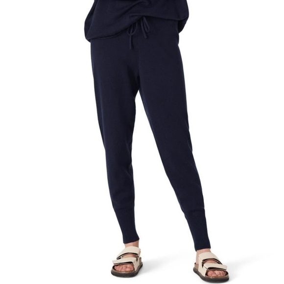 Natori Navy Knit Jogger Sweat Pants - Picture 1 of 9